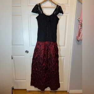 Tripp NYC Black and Red Corset Maxi Dress